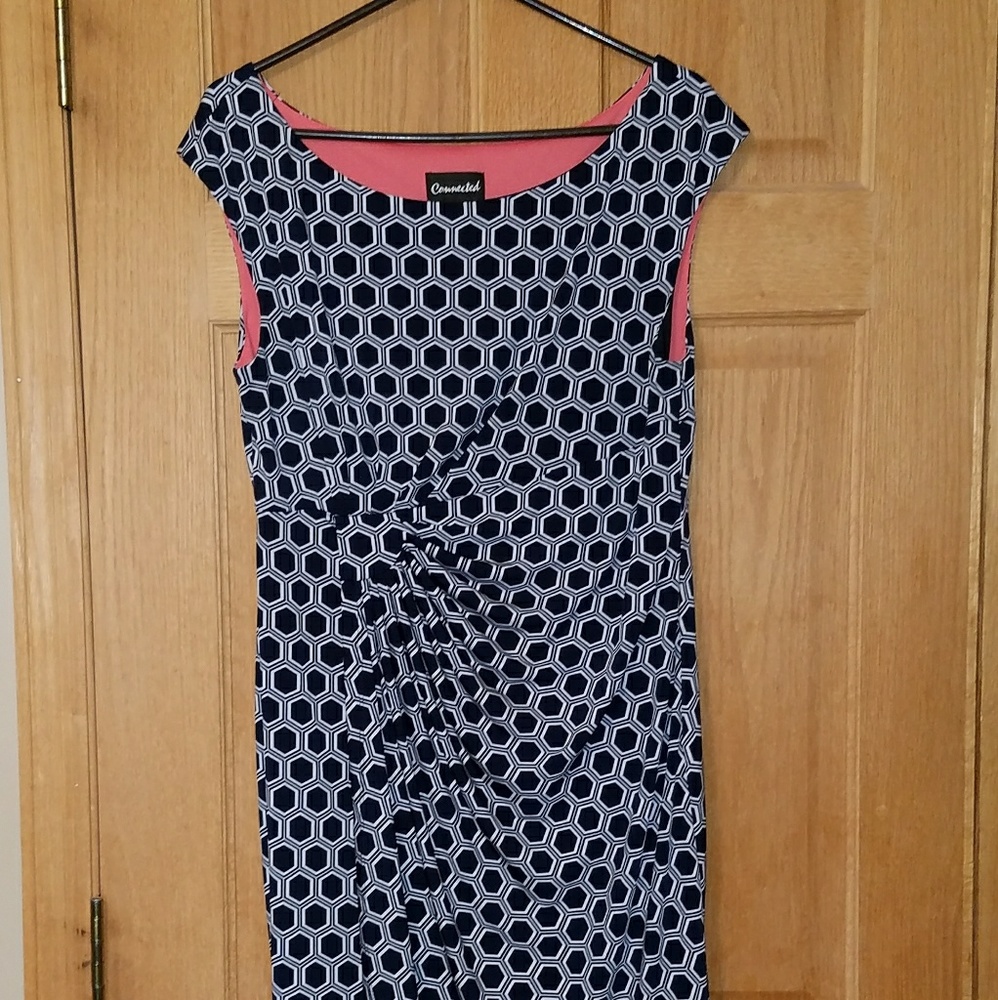 Navy Patterned Dress